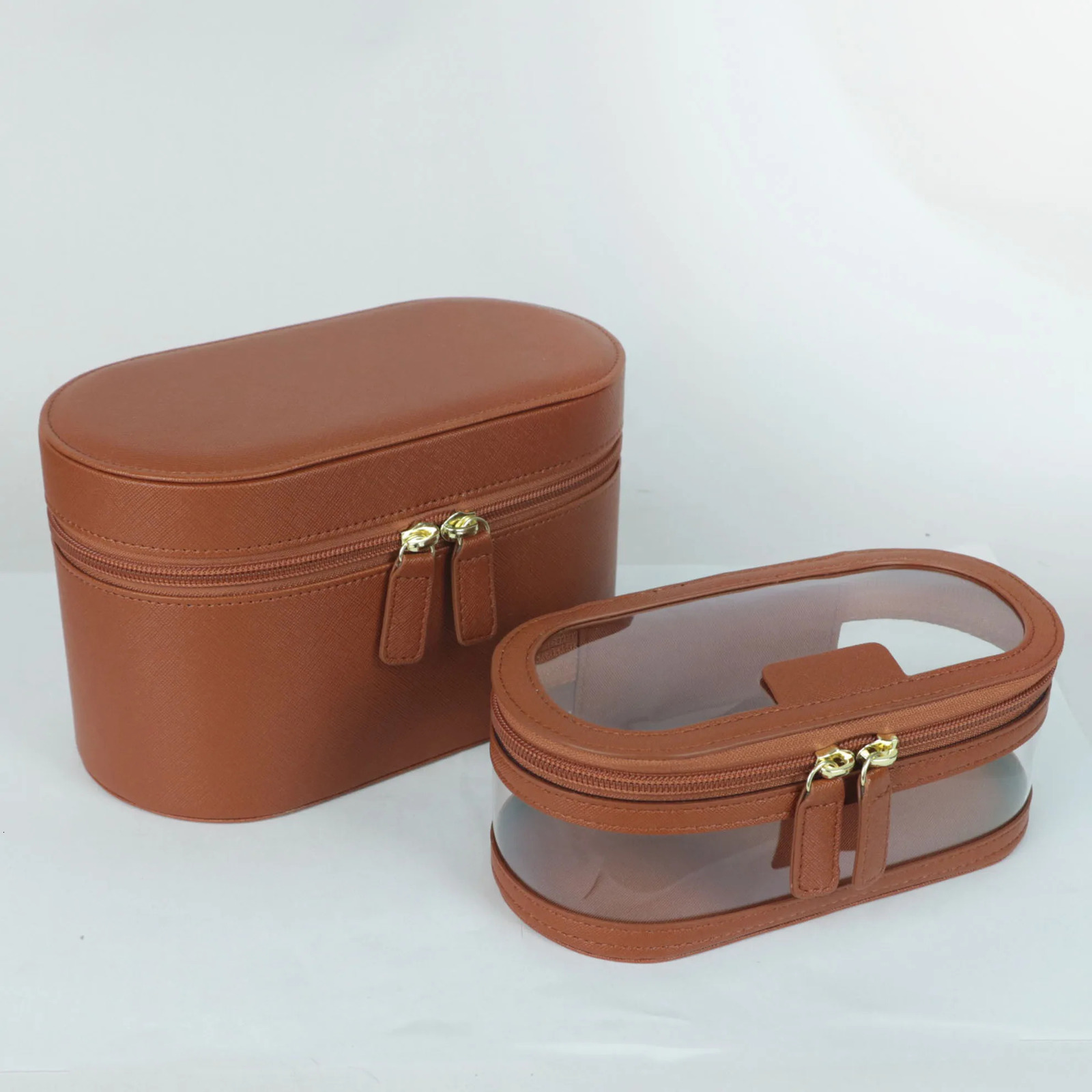 Customized Name Womens Saffiano Split Leather Travel Toilet Box Makeup Organizer Box Dopp Kit Makeup Bag Set 241210
