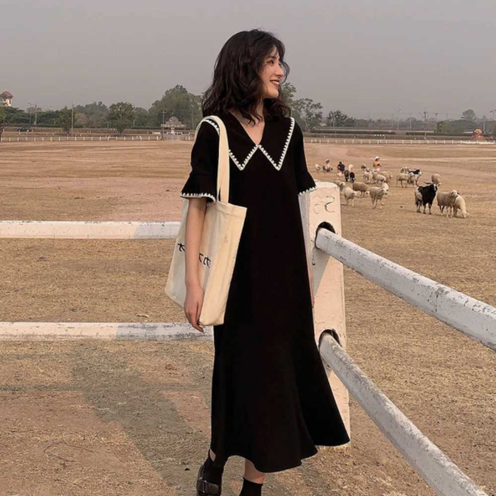 Summer Fashion Materni Straight Dress Sweet Lovely Loose Clothes for Pregnant Women PregnancyXJ241213