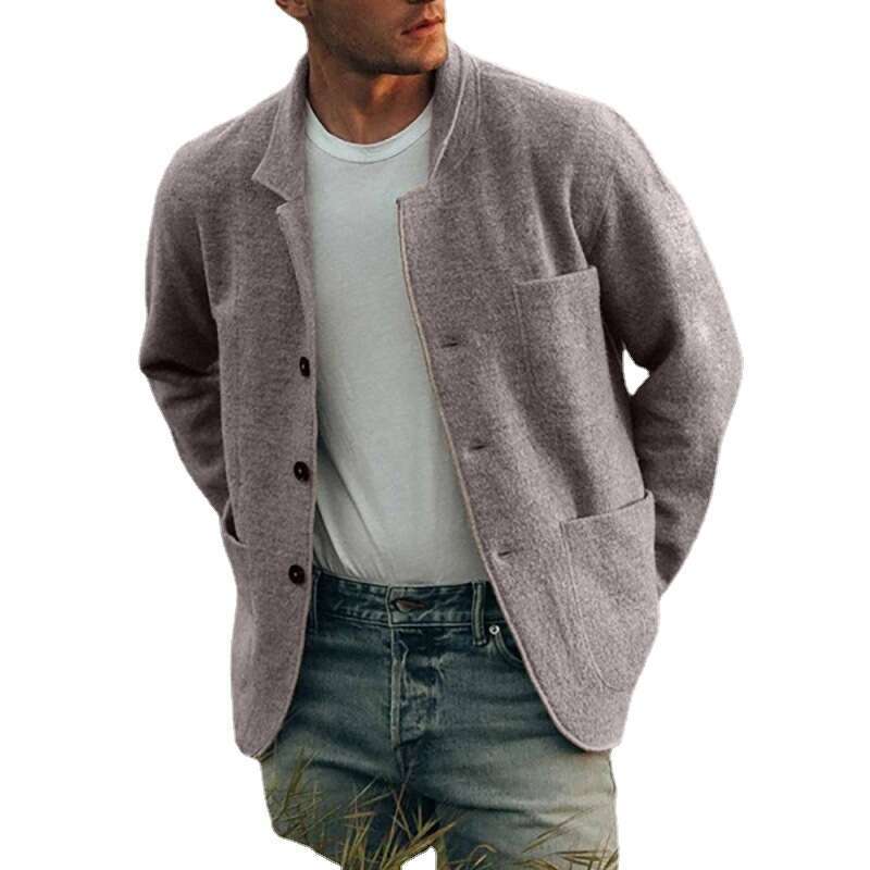 European And American Men's Youth Foreign Trade Solid Color Trendy Jacket, Casual Coat, Fashionable Quality Classic