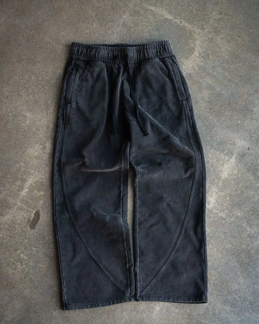 American High Street Streetwear Sweatpants Solid Color Striped Straight Loose Harajuku Same Style for Men and Women 241214