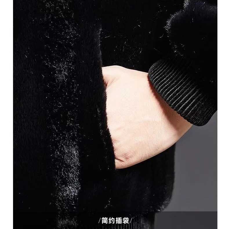 2023 autumn winter mens new leather jacket mens solid color hooded jacket mens long sleeved casual coat V37 W241213