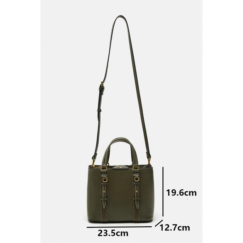 New Fashion PU Material Top Handle Women's Handbags Casual Solid Color Bucket Shoulder Crossbody Bags For Commuting
