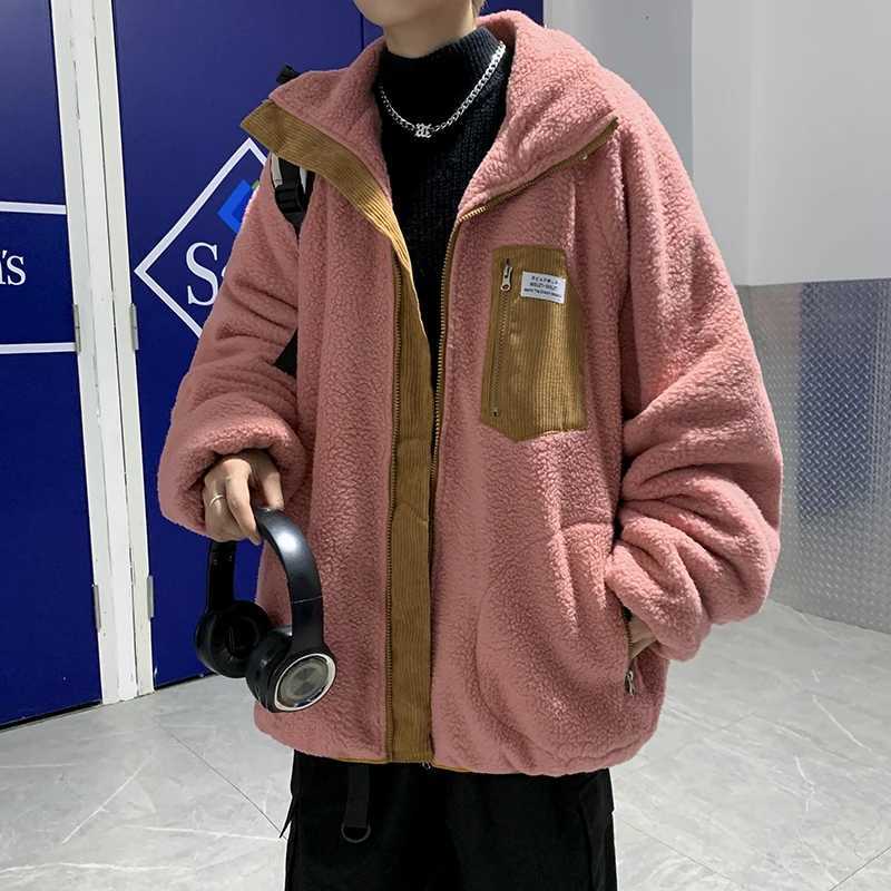 2023 winter mens faux fur coat mink fur jacket outerwear mens plush fluffy windproof zipper top outerwear N2 W241213