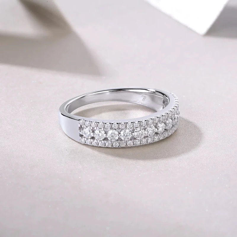 925 Sterling Silver Ring Fine Jewelry Women Engagement Wedding Bands 241213