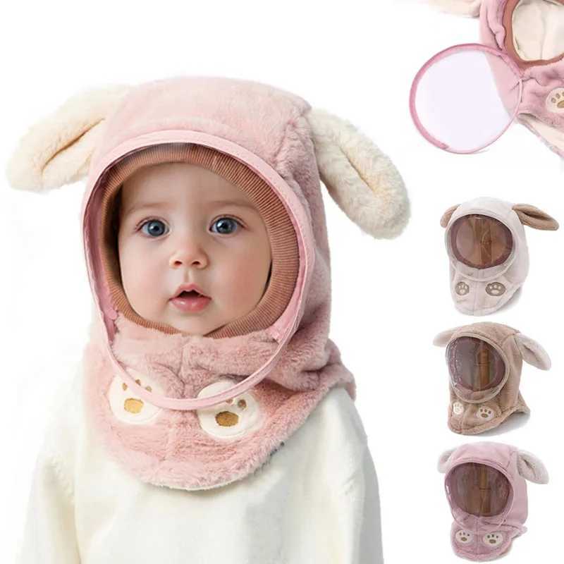 Childrens hat autumn windproof hat+childrens ear protection hat for girls and boys windproof thick and warm baby scarf W241213