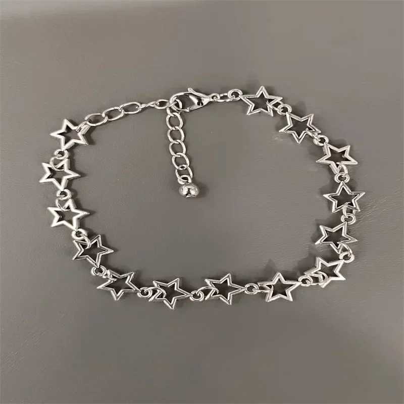 Stars charm bracelet Grunge Stars Link bracelet anime inspired bangles for women charm bracelet y2kXJ241214