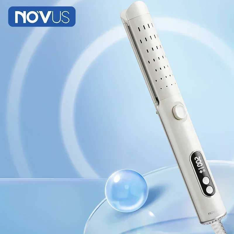 NOVUS 2 In 1 Hair Curler Straightener Fast Heating Hair Curling Iron With Cooling Air 4 Adjustable Temptures Hair Straightener W241214