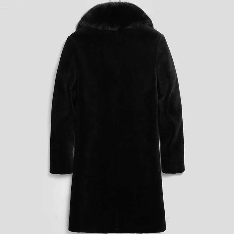 PFHQ casual warm faux fur coat trendy autumn mens dark streetwear single chest outdoor fashion windbreaker 2Z490 W241213