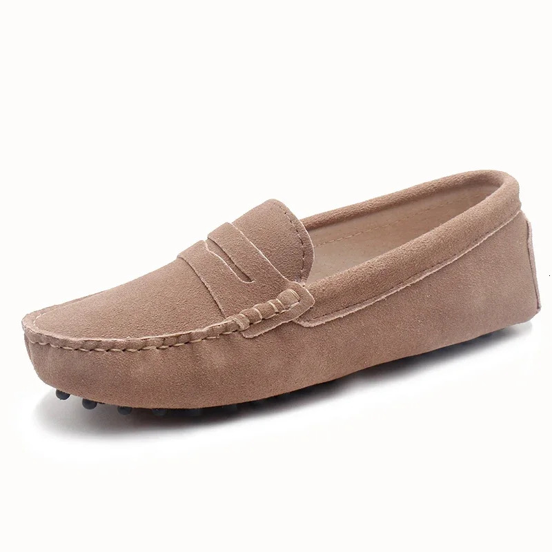 2024 Top 100% Genuine Flats Handmade Casual Leather Shoes Leather Moccasins Fashion Women Driving Shoes