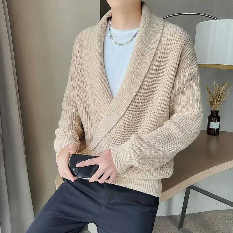 New Arrival New thick mens sweater Korean style Coats designer Y2k sportswear Jumpers fashionable knitted cardigan wool sweater loose fit cheap and op