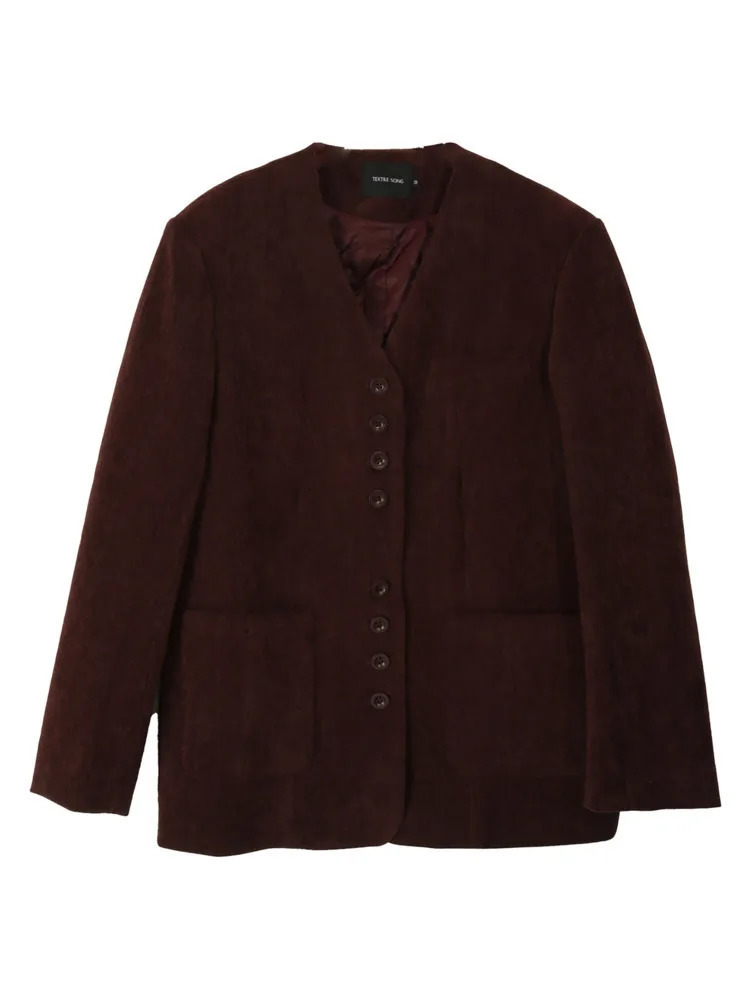 BJTZ Ankela Red Dyed Cotton Jacket Fashionable Shoulder n For Womens Autumn And Winter Collection 241209