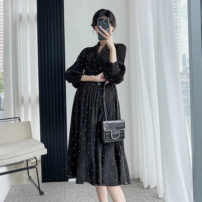 Photo Shoot Materni Clothes Spring And Autumn Dress New Sle Korean-sle Mid-length Loose-Fit Peter Pan Collar ChiffonXJ241213