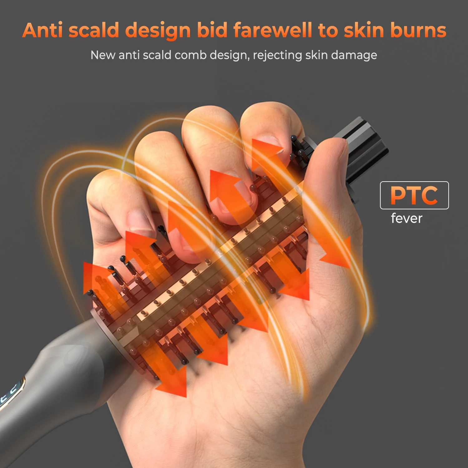 Professional straightener hot comb used for hair quickly heating hair flat iron wavy hair wavy hair styling comb W241214