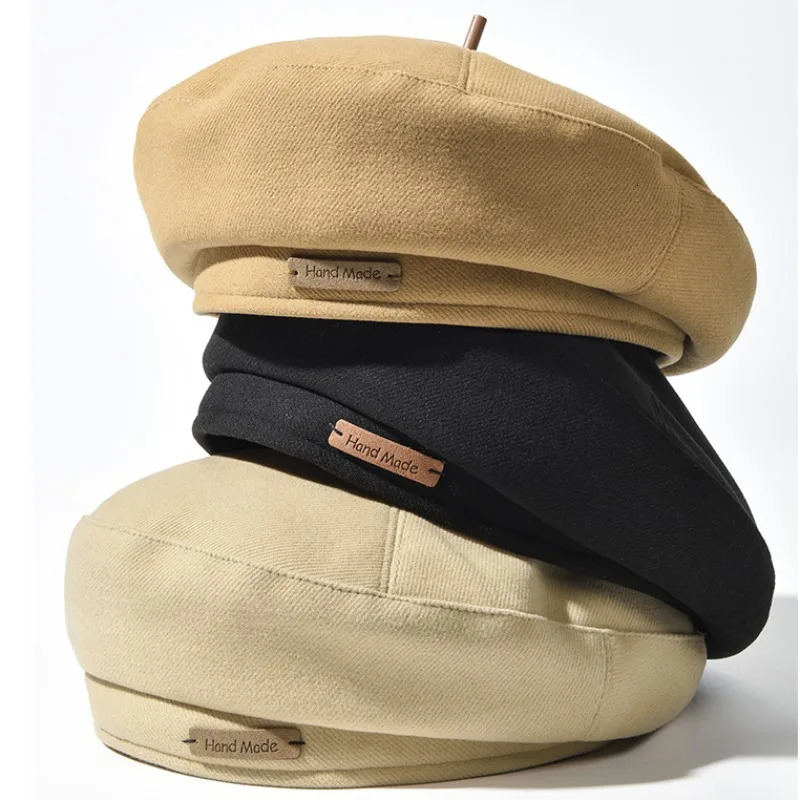 Autumn Winter Woolen Berets Fashion British Style Painter Hat Retro Versatile Beret Men Women Spring Beret Hat 241214