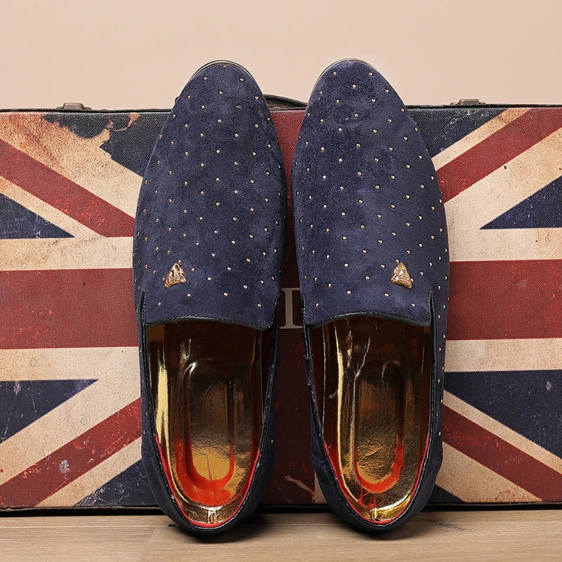 y Men Dress Shoes Suede Casual Elegant Comfortable Loafers ner Business Leather for Zapatos Hombre 241214