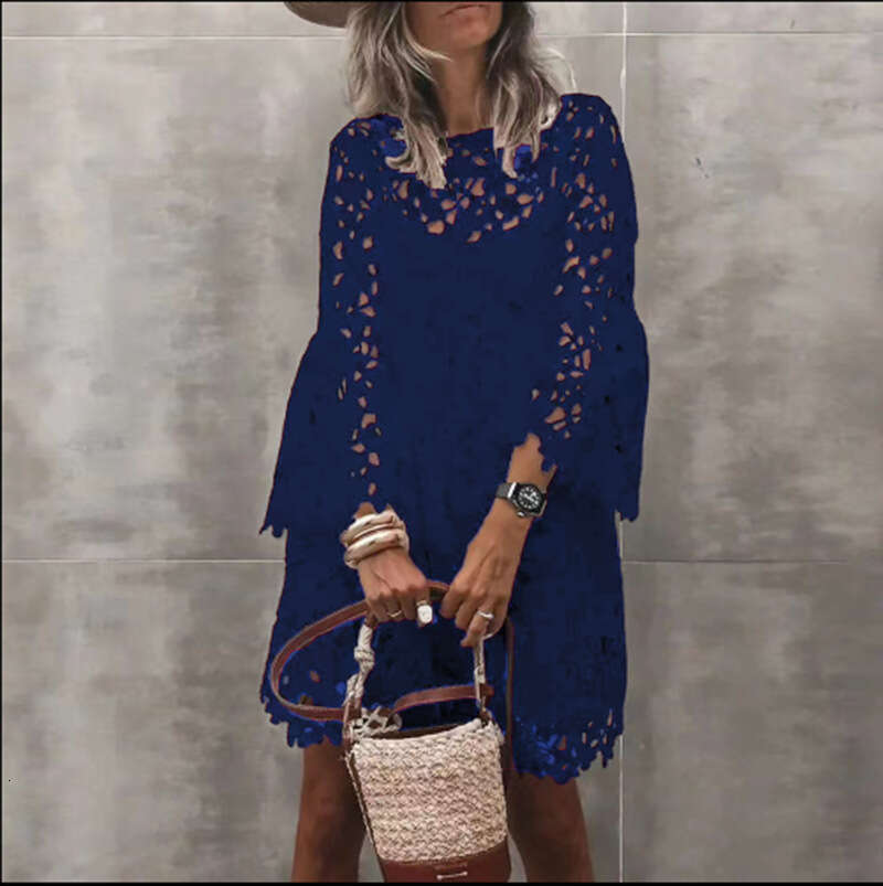 Summer New European And American Women's Dress, Ethnic Lace Wer Temperament, Small Fragrant Style Dress