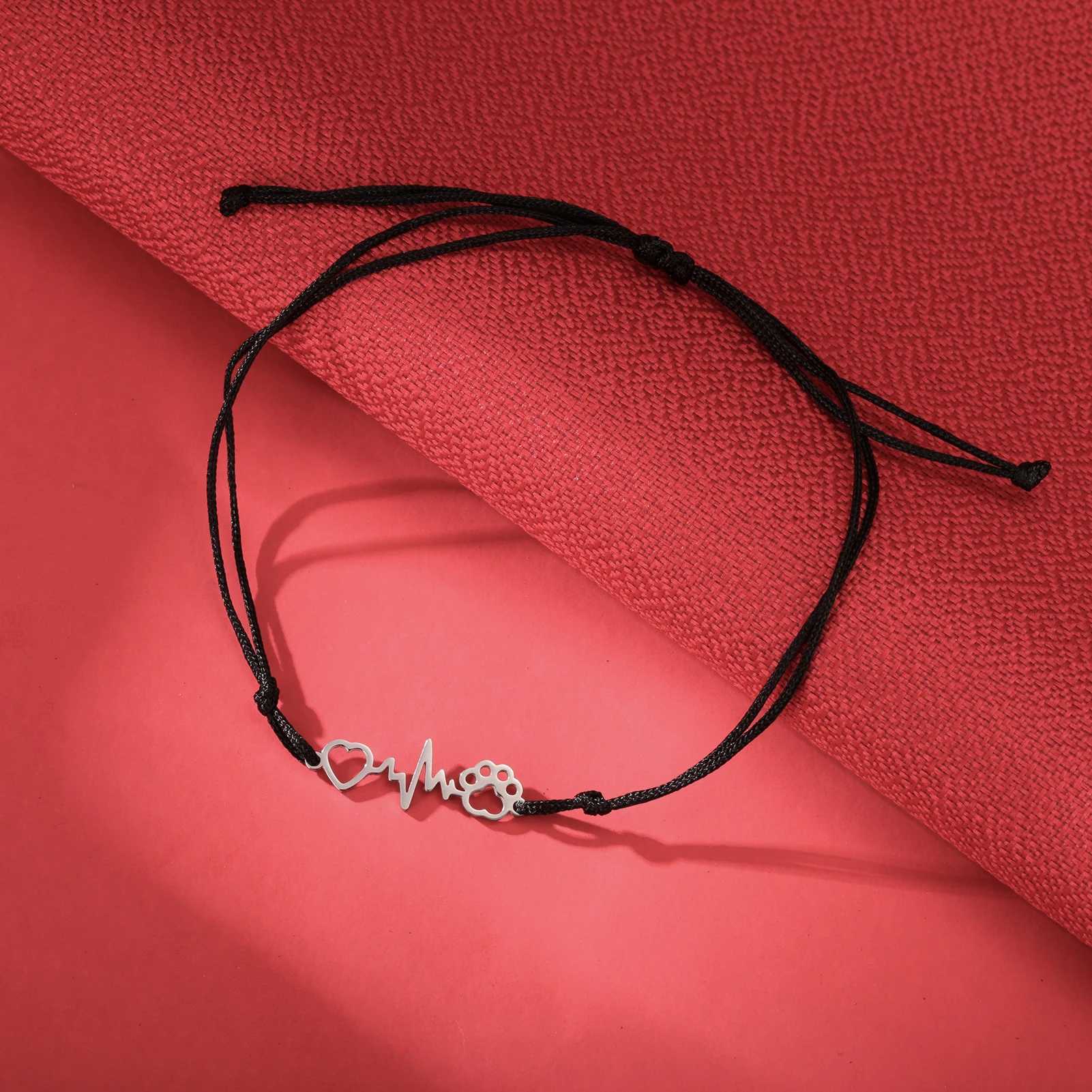 Skyrim ECG Cat Cl Pendant Stainl Steel Bracelet Womens Fashion Romantic Cute Valentines Day Gift Jewelry GiftsXJ241214