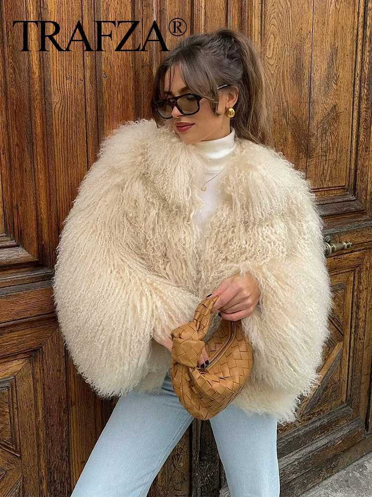 Winter Womens Fashionable and Elegant Fur Coat Casual Solid Long Sleves Collar 3 Colors Autumn Warm Unique Jacket X241214