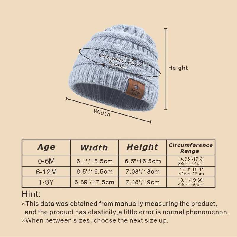3 soft and warm knitted baby hats cute comfortable and short winter baby Todler baby shawl suitable for both boys and girls W241213