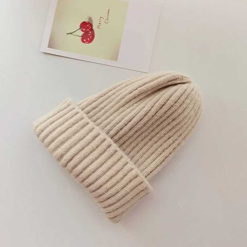 Autumn Knitted Childrens Beaver Hat Baby Knitted Hat Boys and Girls Winter Warm Hat 1-6 Years Old W241213