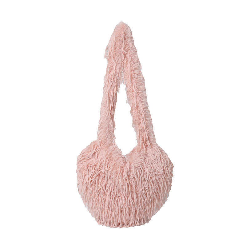 Plush bag for women large capacity new autumn and winter versatile single shoulder commuting bag high end and Fashion plush bag