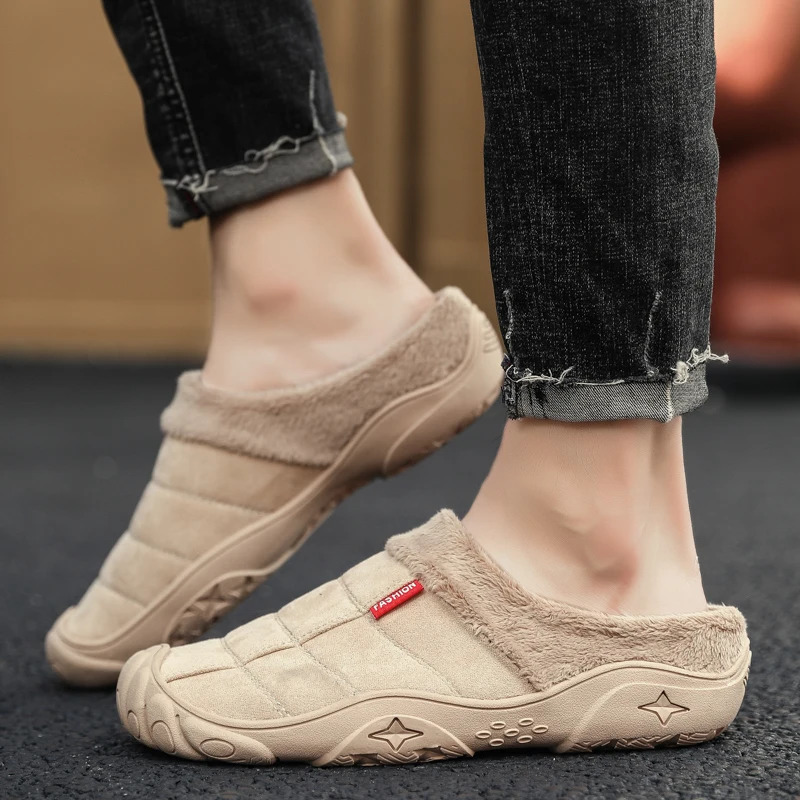Men Slippers Winter Bottom Soft Home Shoe Cotton Thick Indoor SlipOn Slides Comfortable Plus Size 241214