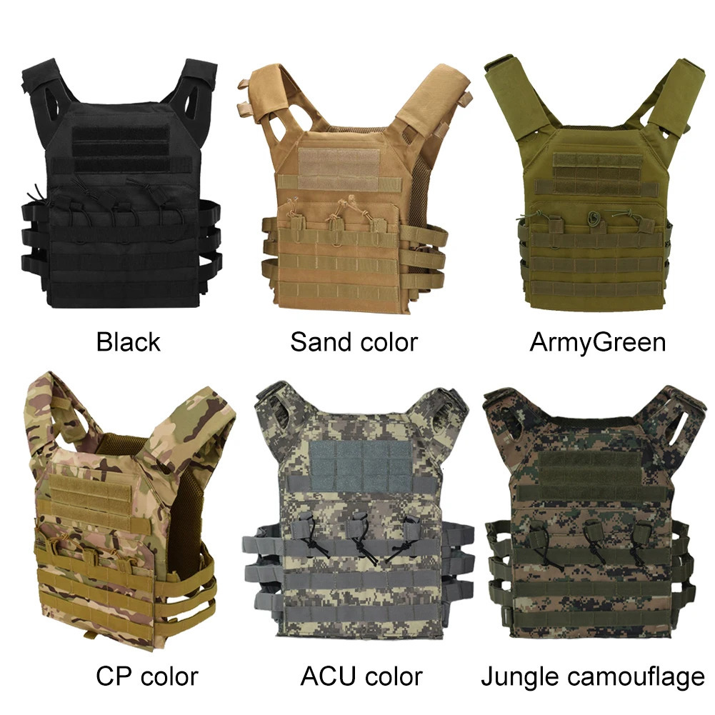 Nylon JPC Tactical Vest Waterproof Outdoor Body Armor Lightweight Molle Plate Hunting Vests CS Game Jungle Equipment 241213