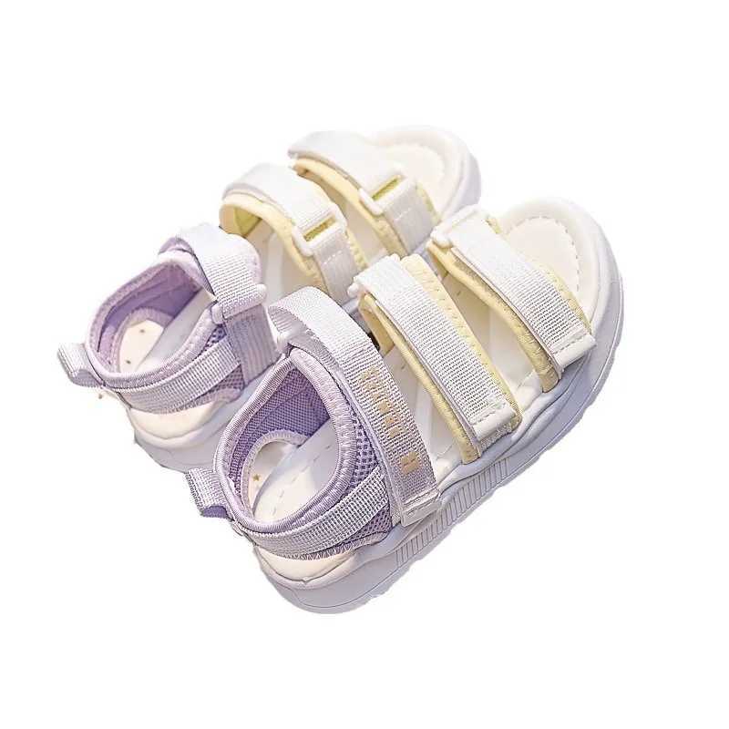 Sandals 2024 Size 27-36 Summer Baby Sandals Gradient Boys Beach Shoes Kids Girls Sport Sandals Children Candy Color Student Shoes H05252 H241213