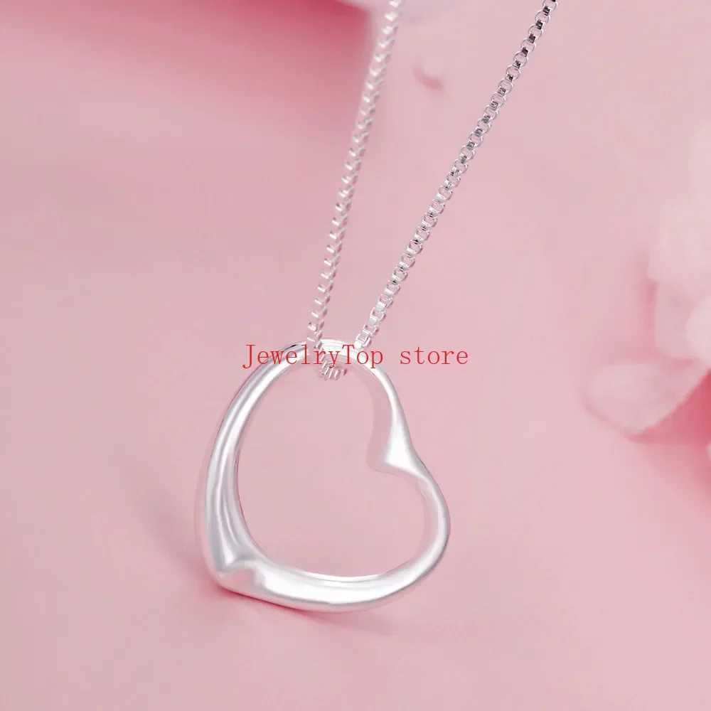 Fine wholesale 925 Sterling silver heart bracelets necklaces for women fashion designer wedding engagement sets Christmas giftXJ241214