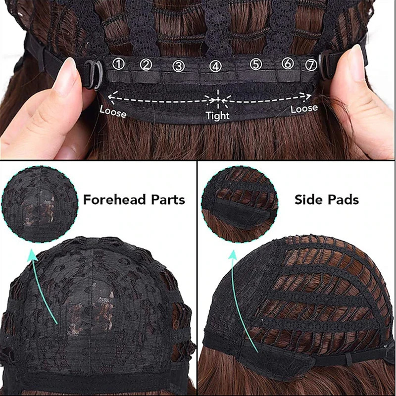 HAIRJOY Men Brown Wig Short Straight Synthetic Hair Halloween Cosplay Costume Party Wigs 241213