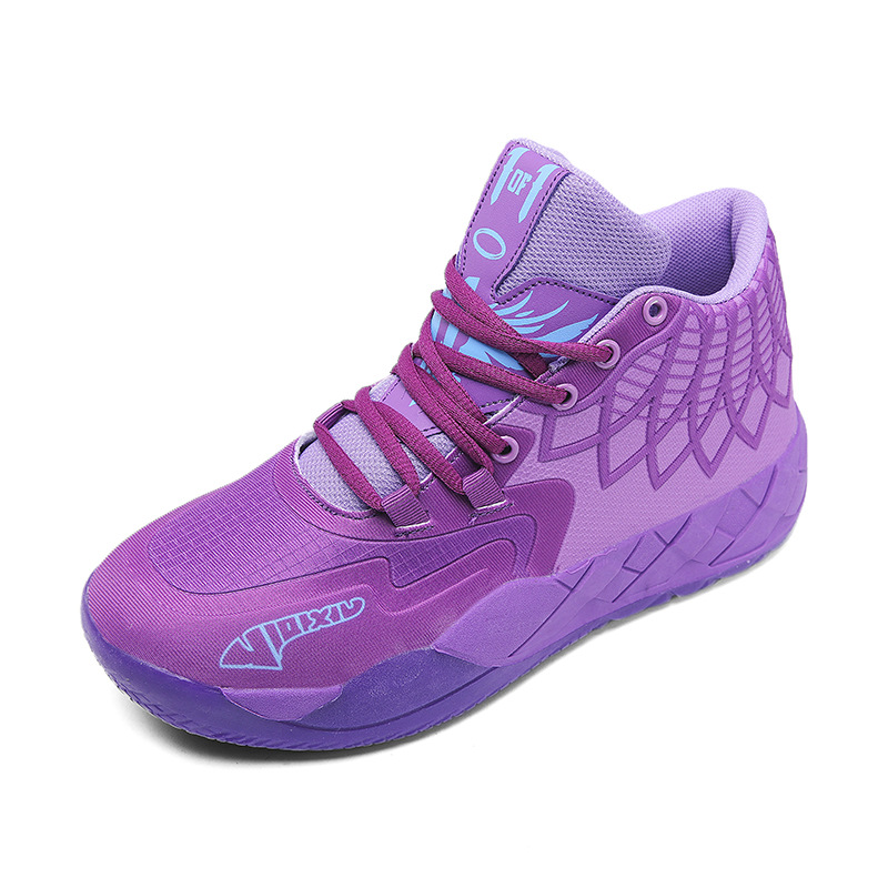 2024 new two-tone color trend basketball shoes fashion casual sports shoes high-top outdoor all-match running shoes