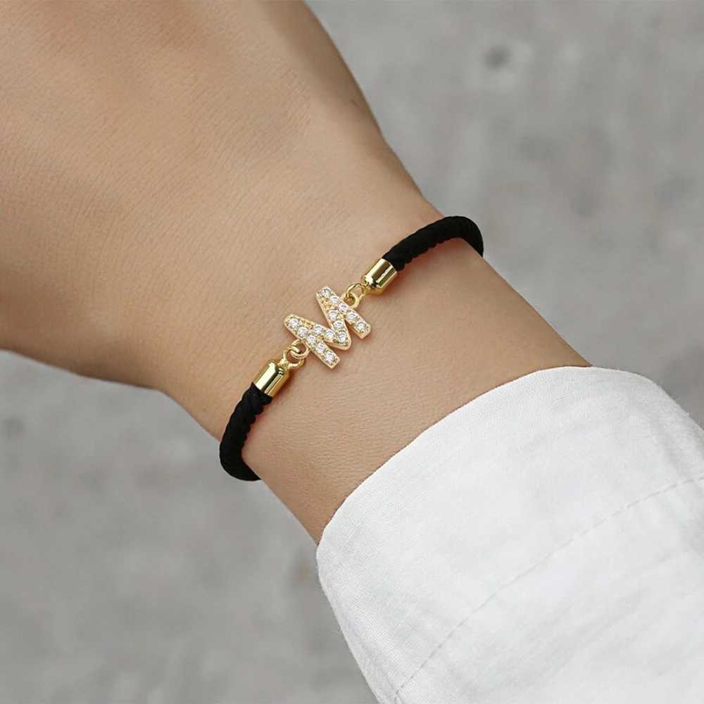 Minimalist Letter Bracelets for Women Dainty Classic Adjustable Gold Plated Initials Rope Bracelet For WomenXJ241214