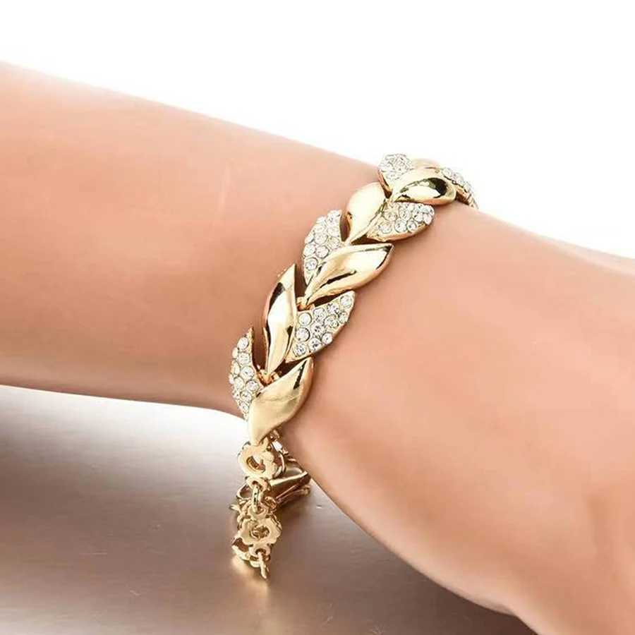 Luxury Braided Bracelet Charm Crystal Wedding Bracelets For Women Anniversary Valentines Day Gifts Aesthetic JewelryXJ241214