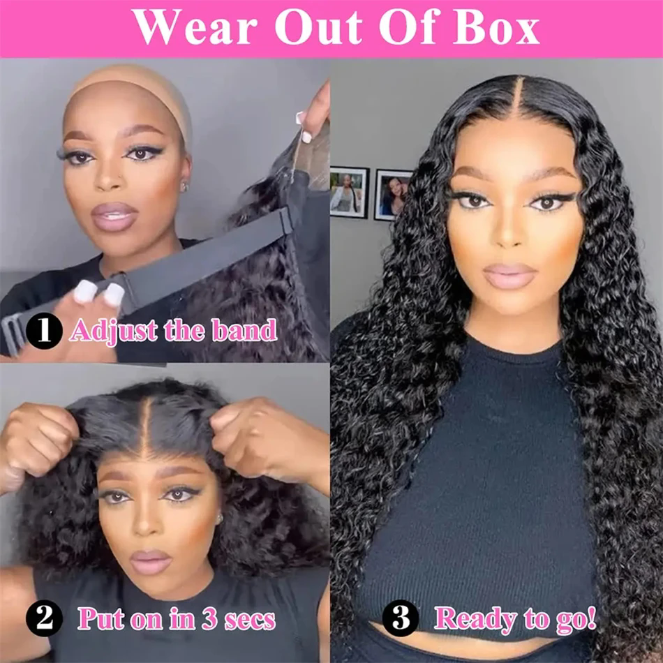 5x5 Hd Lace Closure burmese water Curly Glueless front Wig Human Hair Ready to Wear Brazilian full Lace frontal Deep Wave Human Hair Wigs for Women