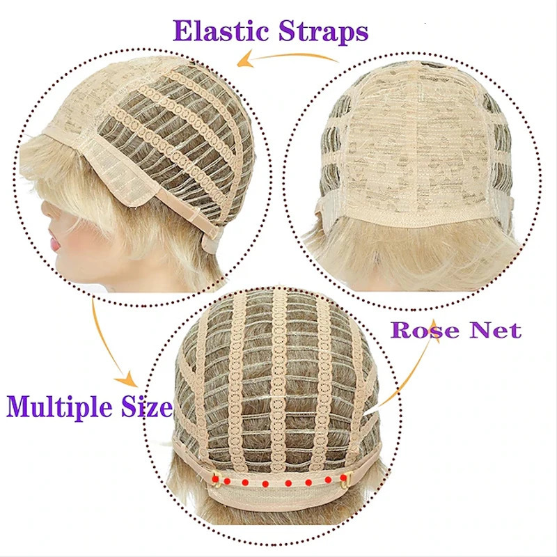 HAIRJOY Mens Wig Short Blonde Wig Short Layered Synthetic Hair for Male Cosplay Anime Halloween Wig 241213