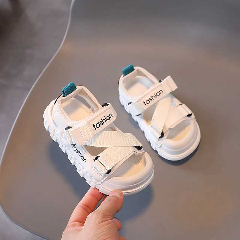 Sandals Summer Boys Sandals Breathable Canvas Outdoor Sandals Nylon Strap Decos Baby Boy Casual Shoes Child Students Beach Shoes H04172 H241213
