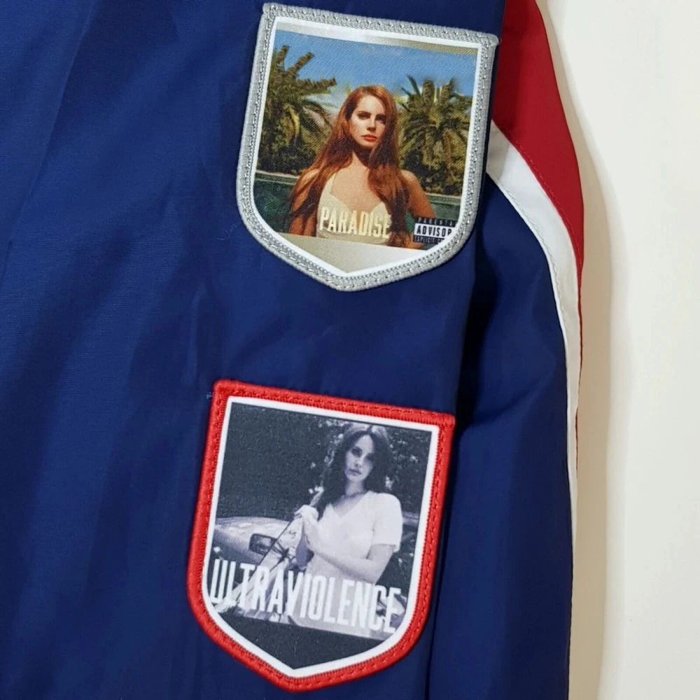 Lana Merch Racing Jacket With Patches Commemorative LDR Racer Jackets In Navy For Women And Men Del Tops Coat Reys Clothing 241214wtt
