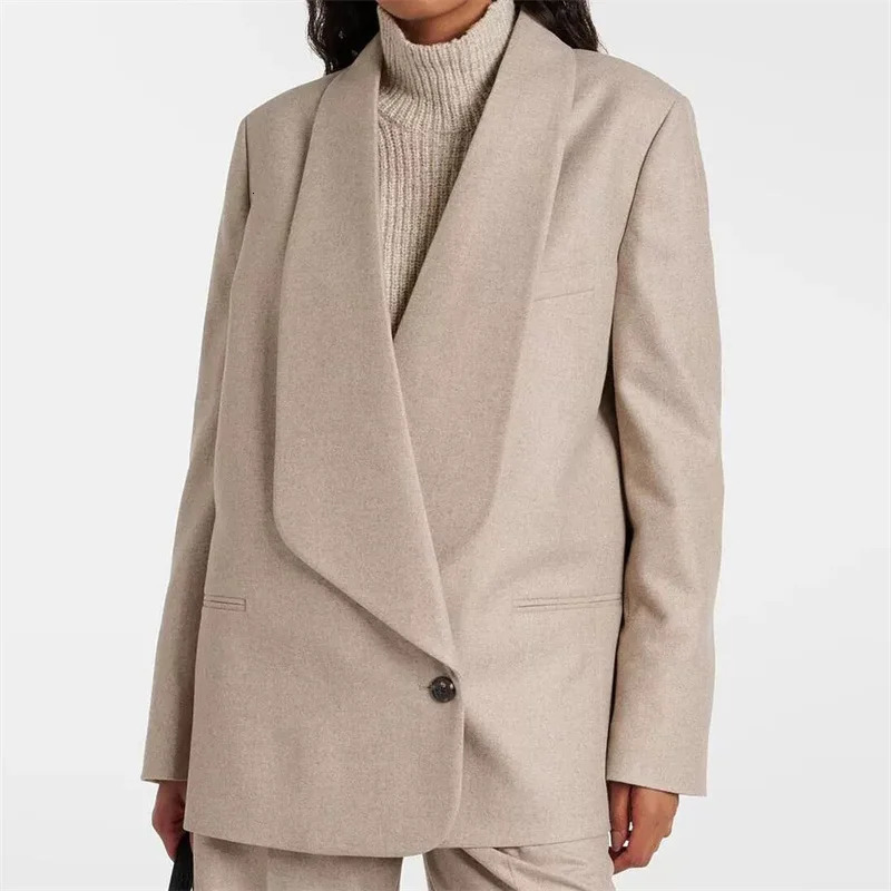 blazers woman highquality wool blend womens suit jacket for winter y2k Woman clothesLeisure Versatile Womens coat 241209