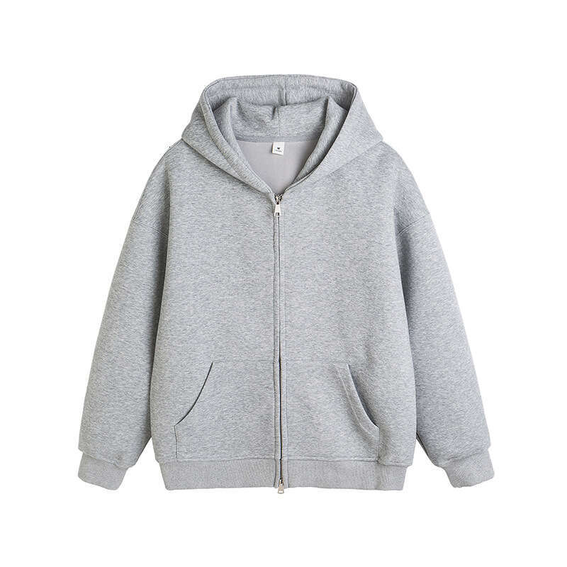Autumn Heavyweight Hoodie Men's Korean Version Solid Color American Hooded Cardigan Trendy Couple Versatile Jacket