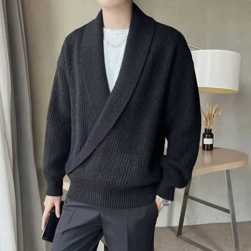 New Arrival New thick mens sweater Korean style Coats designer Y2k sportswear Jumpers fashionable knitted cardigan wool sweater loose fit cheap and op