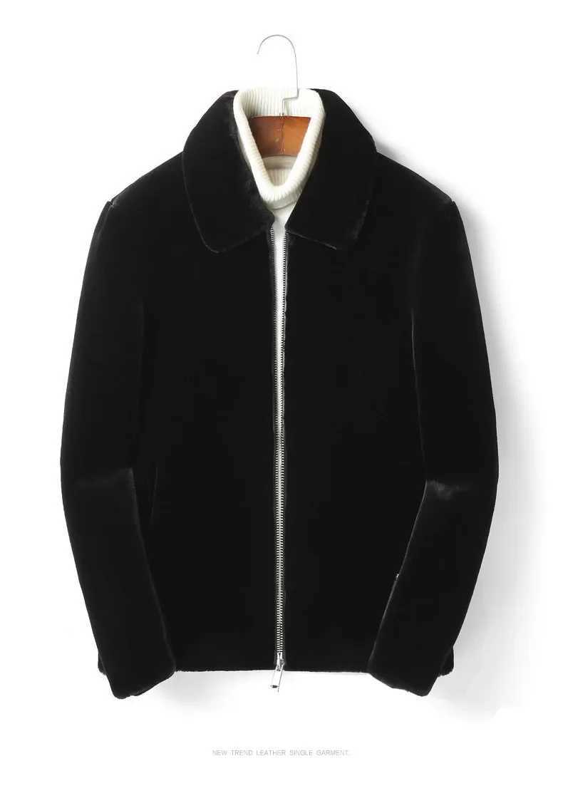 Mens winter faux fur hooded oversized jacket 5XL 6XL mens long sleeved thick zipper jacket mens jacket PU fluffy coat W241213