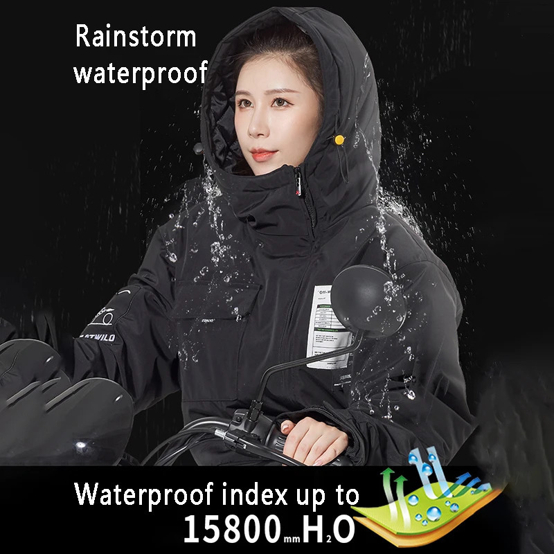 Motorcycle Jacket Winter ColdProof Windproof Suit Motorcycle Cross-country Equipment Mens and Womens Ski Fishing Suit Velvet 241213