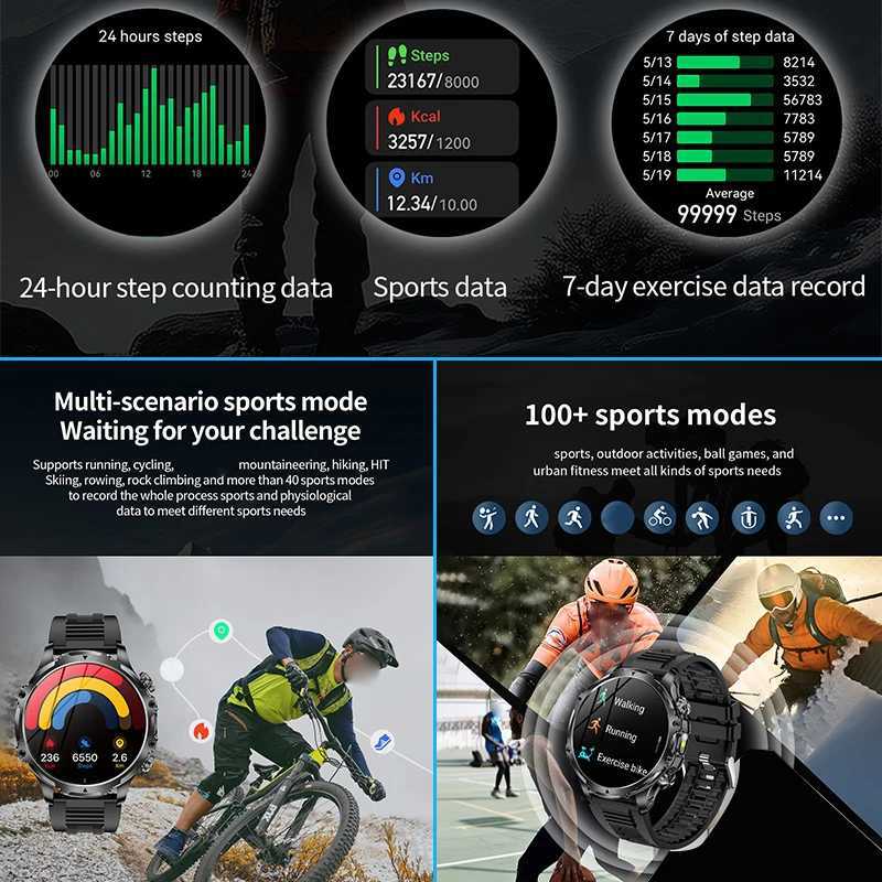High Quality Mens smartwatch one click BT call 1.85-inch high-definition screen resolution 360 * 360 smart call watch O241213