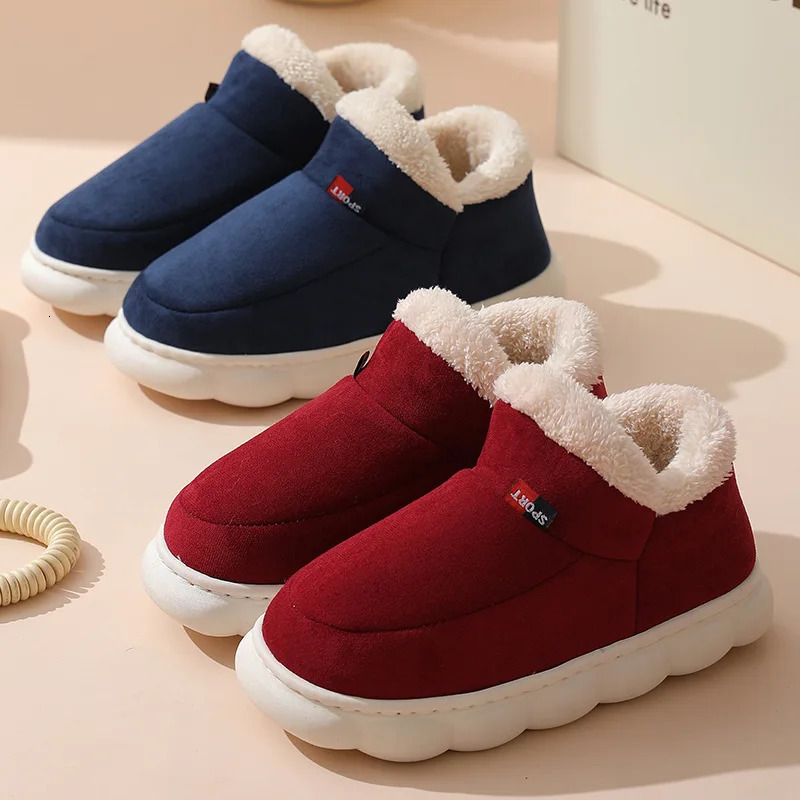 Winter Fuzzy Men Shoes Fashion Fluffy House Outdoor Antiskid Warm Classic Platform Fur Padded Shoe 241214