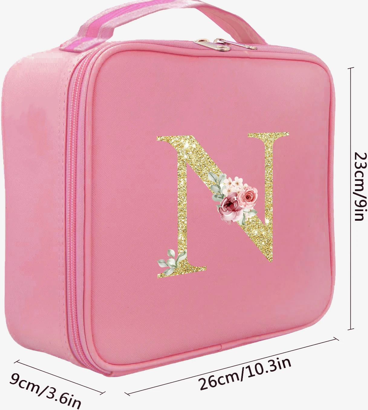 Jinxin Printing and Pink Shell with Adjustable Divider Travel Makeup Bag Large Professional Portable Makeup Bag 241212