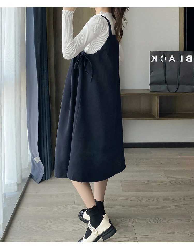 2025 New Year Materni Dress Red Strap Dress with Bow Plus Size Pregnant Woman Par Dress Sleeveless Pregnancy A-line DressesXJ241213