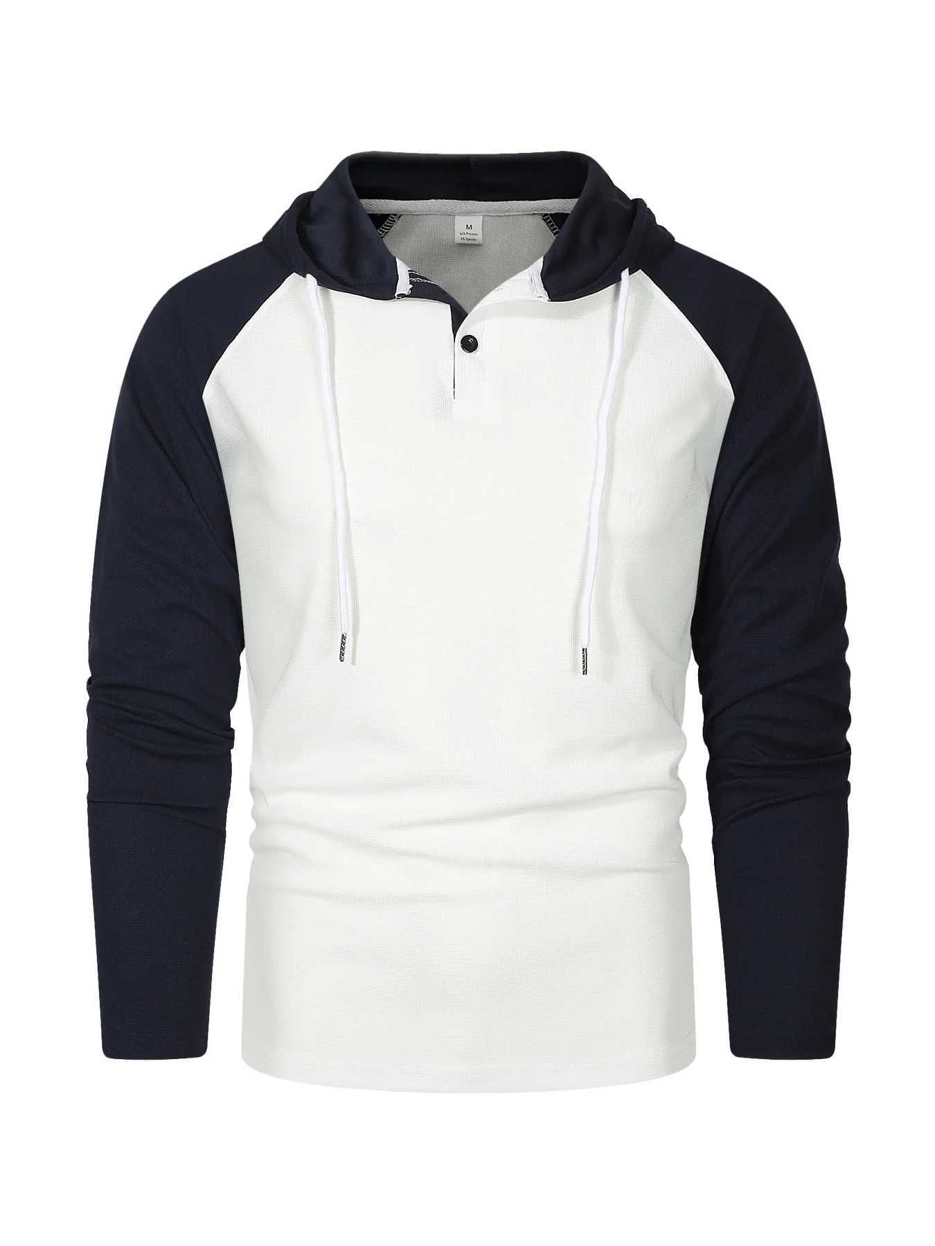 2024 Mens Pullover Long Sleeve Cotton Hoodies Loose Fit Quick Dry Casual Workout Hooded Sweatshirt Tops with W250530