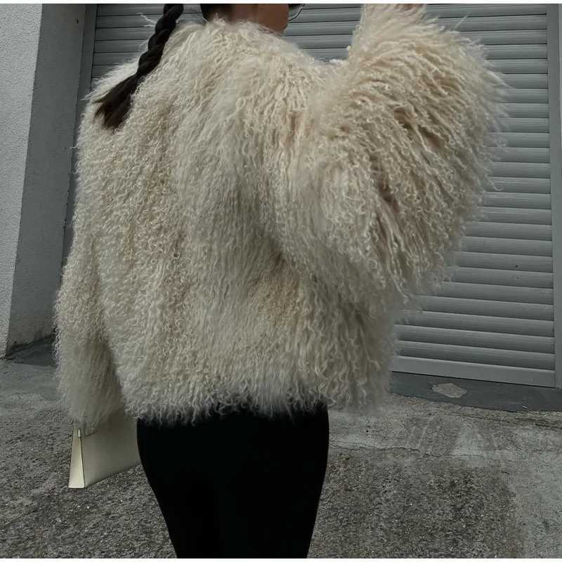 Luxury Women Faux Fur Furry Coat Elegant Solid Loose Lapel Full Slve Jacket Female Autumn Winter Lady Thicken Warm Strt Wear X241214