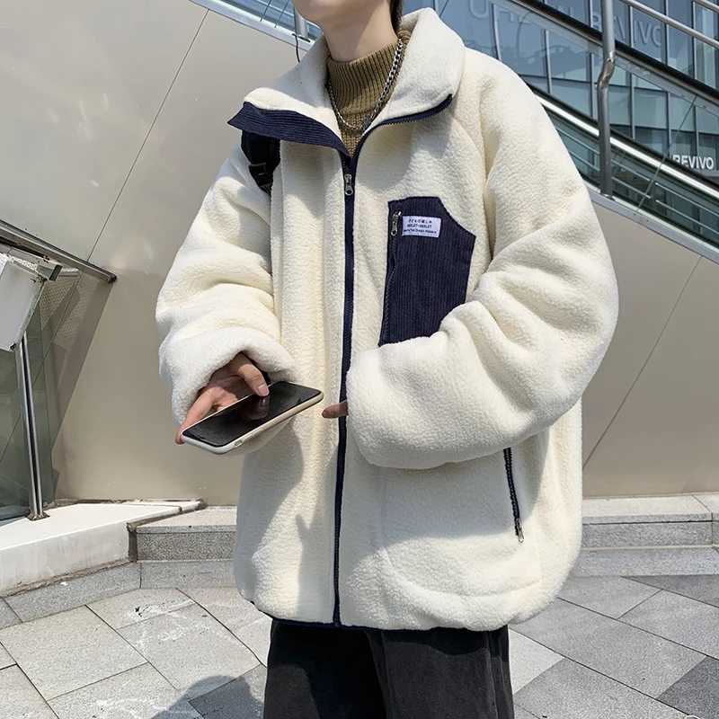 2023 winter mens faux fur coat mink fur jacket outerwear mens plush fluffy windproof zipper top outerwear N2 W241213