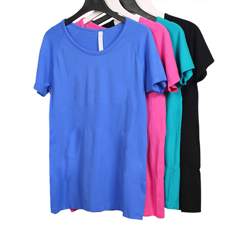 Yoga Women shirt T-Shirts Women's close T-Shirt High-Elastic Running Top Quick Drying Seamless Short Sleeve Sport-Cycling Gym Wear Ninth Swift Sp